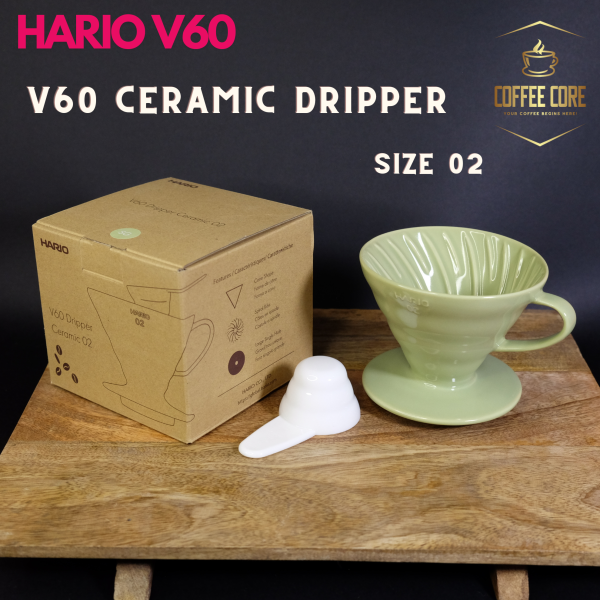 Hario Pourover VDC-02-SG ceramică V60 02 verde fumuriu