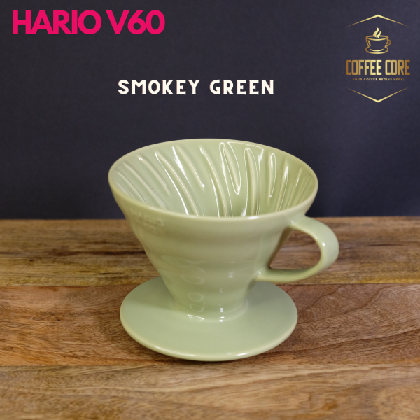 Hario Pourover VDC-02-SG ceramică V60 02 verde fumuriu - imagine 2