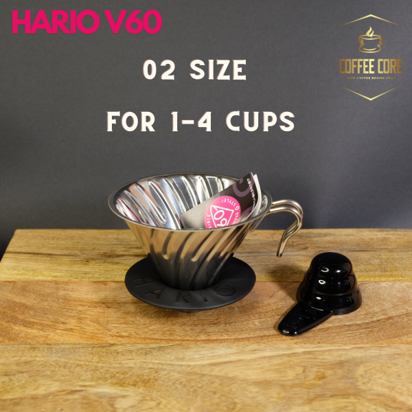 Picurător Hario V60-02 din oțel inoxidabil - imagine 2